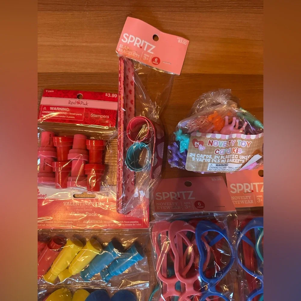 Lot of Valentines Day Spritz Party Favors